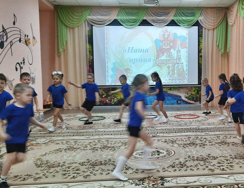 23 февраля в средней группе "Семицветик" и "Незабудки".